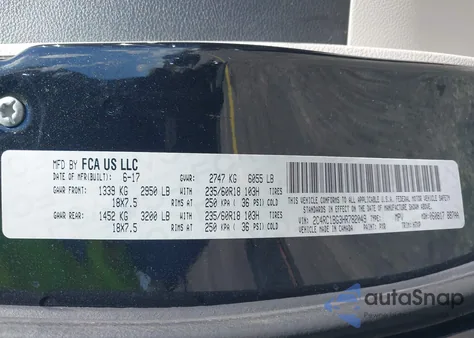 2017 Chrysler Pacifica Touring L z USA, uszkodzony, nr VIN 2C4RC1BG3HR782049